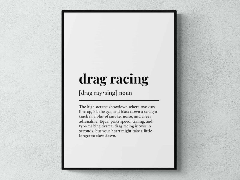 Drag Racing Definition Wall Art 1.jpg