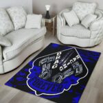 Drag Racing Forever Rectangle Rug Blue 3.jpg