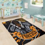 Drag Racing Forever Rectangle Rug Orange 2.jpg