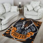 Drag Racing Forever Rectangle Rug Orange 3.jpg