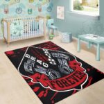 Drag Racing Forever Rectangle Rug Red 2.jpg