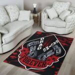 Drag Racing Forever Rectangle Rug Red 3.jpg