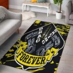 Drag Racing Forever Rectangle Rug Yellow 1.jpg