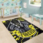 Drag Racing Forever Rectangle Rug Yellow 2.jpg