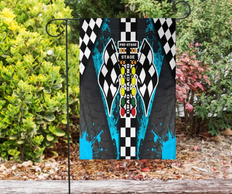 Drag Racing Garden Flag Carolina Blue 1.jpg