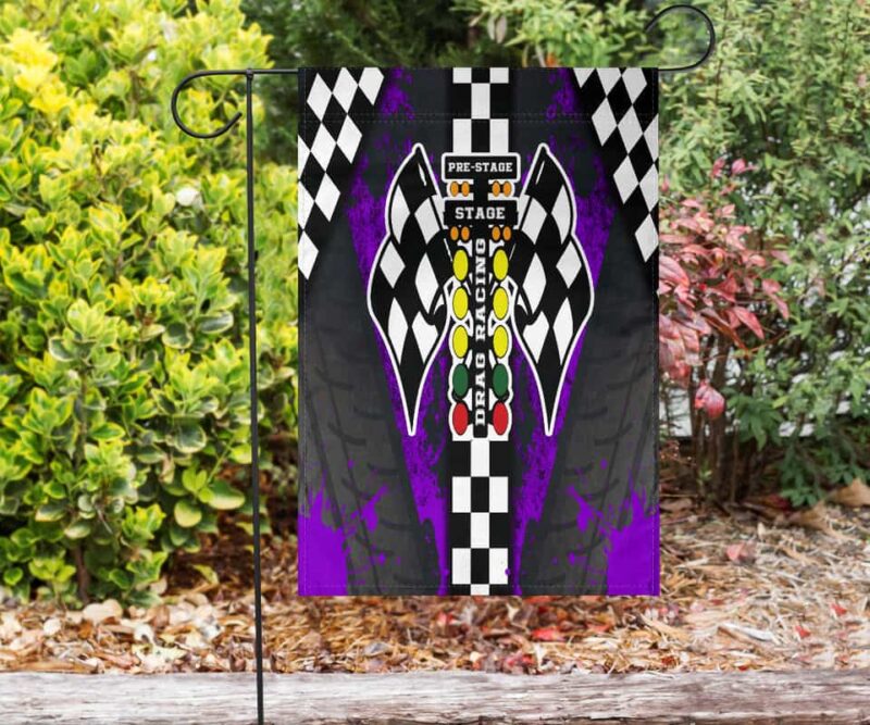 Drag Racing Garden Flag Purple 1.jpg