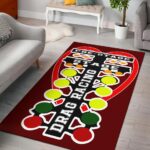 Drag Racing Heart Rectangle Rug Maroon 1.jpg