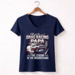 Drag Racing Papa 2 Womens V Neck.jpg