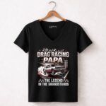 Drag Racing Papa 4 Womens V Neck.jpg