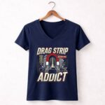 Drag Strip Addict 2 Womens V Neck.jpg