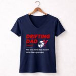 Drifting Drift Racing Dad Mode Off for JDM Family Car Enthusiasts 2 Womens V Neck.jpg
