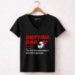 Drifting Drift Racing Dad Mode Off for JDM Family Car Enthusiasts 4 Womens V Neck.jpg