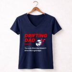 Drifting Drift Racing Dad Mode Off for JDM Family Car Enthusiasts 5 Womens V Neck.jpg