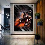 Dynamic Motocross Rider Vibrant Dirt Bike Action Wall Art 2.jpg