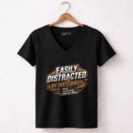 Easily Distracted By Dirt Bikes 4 Womens V Neck.jpg