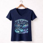 Eat Sleep Dirt Track Repeat Funny Racing 2 Womens V Neck.jpg