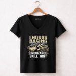 Enduro Racing Dirt Bike 4 Womens V Neck.jpg