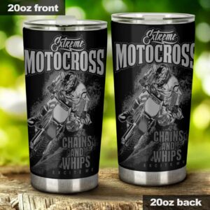 Extreme Motocross Chains And Whips Excite Me 20oz Tumbler Grey 2.jpg