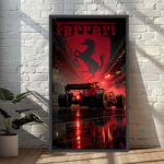 Ferrari Racing Car Night Scene Wall Art 2.jpg