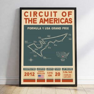 Formula 1 2025 Racing tracks Formula One Circuit Of The Americas Wall Art 1.jpg