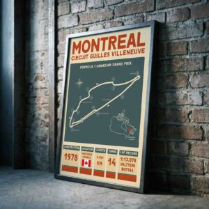 Formula 1 2025 Racing tracks Formula One Montreal Circuit Guilles Villeneuve Wall Art 1.jpg