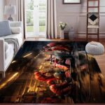 Formula One Race Car Ferrari Pit Stop Team Rectangle Rug 2.jpg