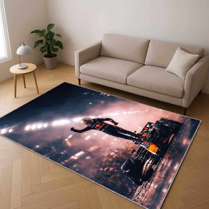 Formula One Racing Car Road Rectangle Rug 1.jpg