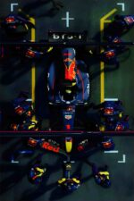 Formula One Red Bull Pit Stop Racing Rectangle Rug 1.jpg