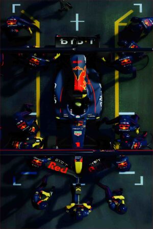 Formula One Red Bull Pit Stop Racing Rectangle Rug 1.jpg