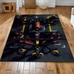Formula One Red Bull Pit Stop Racing Rectangle Rug 2.jpg