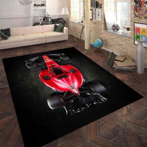 Formula One Red Car Rectangle Rug 1.jpg
