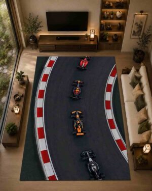 Formula One Track Racing Rectangle Rug 1.jpg