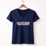 Fueled by Racing and Bad Decisions Funny 2 Womens V Neck.jpg