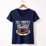 Full Throttle Dirt Track 2 Womens V Neck.jpg