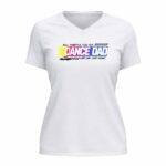 Full Throttle Full Out Dance Dad Last Lap Last Count Funny Logo Nascar 2 Womens V Neck.jpg