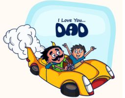 Funny Race Dad Banner