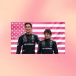 George Russell and Kimi Antonelli Pink US Flag Outdoor Flag 1.jpg