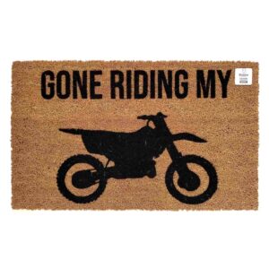 Gone Riding My Dirt Bike Coir Doormat 1.jpg
