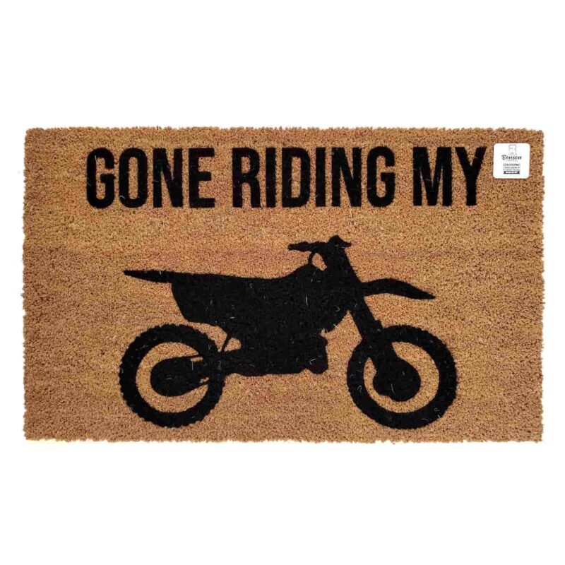 Gone Riding My Dirt Bike Coir Doormat 1.jpg