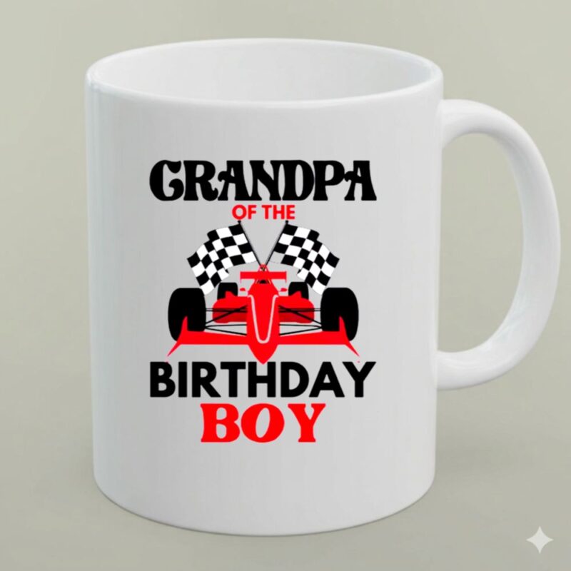 Grandpa Of The Birth Day Boy Formula 1 mug.jpg