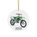 Green Dirt Bike Ceramic Ornament 2.jpg