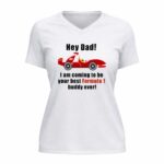 Hey Dad F1 Lewis Hamilton 2 Womens V Neck.jpg