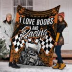 I Love Boobs And Sprint Car Racing Blanket 2.jpg