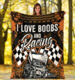 I Love Boobs And Sprint Car Racing Blanket 3.jpg