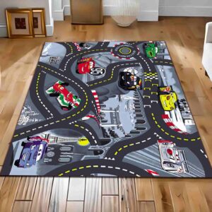 Kids Racing Car Play Fun Road Track Rectangle Rug 1.jpg