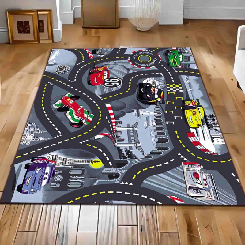 Kids Racing Car Play Fun Road Track Rectangle Rug 1.jpg