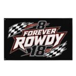 Kyle Busch Racing Flag 8 18 Forever Rowdy House Flag 1.jpg