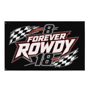 Kyle Busch Racing Flag 8 18 Forever Rowdy House Flag 1.jpg