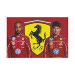 Lewis Hamilton and Charles Leclerc Formula One Ferrari Team House Flag 1.jpg