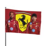 Lewis Hamilton and Charles Leclerc Formula One Ferrari Team House Flag 2.jpg